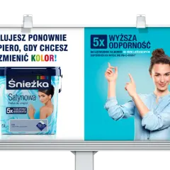 Śnieżka Satynowa farba do wnętrz. Wybierz swoje ulubione kolory i ciesz się 5x wyższą odpornością na szorowanie.