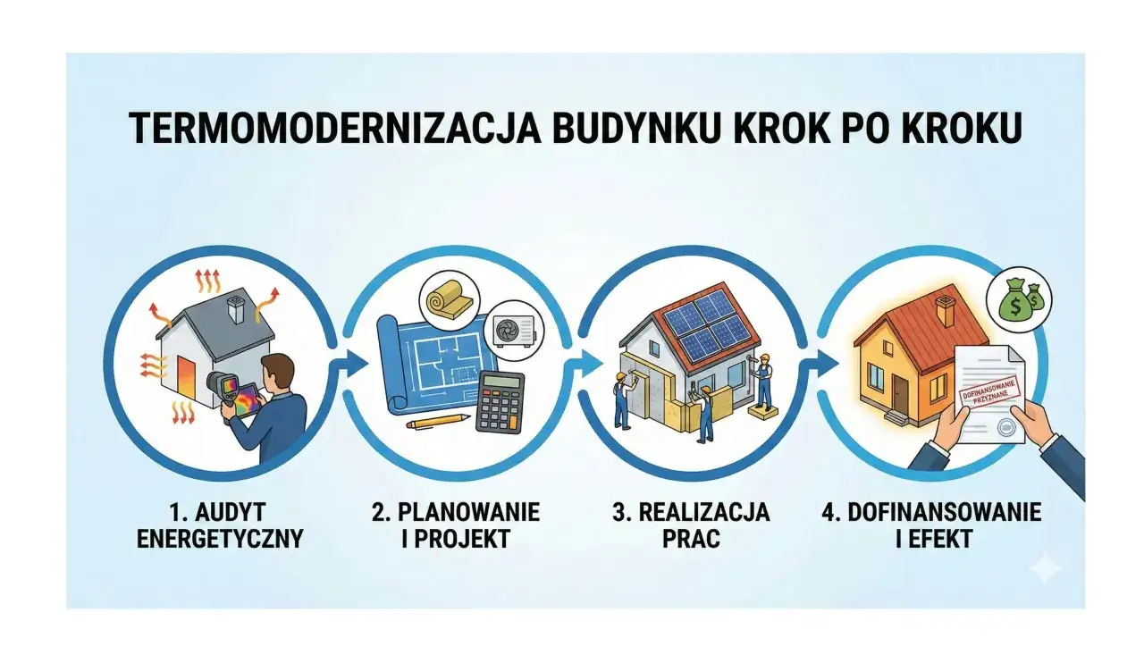 Termomodernizacja krok po kroku: audyt, projekt, realizacja, dofinansowanie. Czy warto zainwestować w rekuperację?